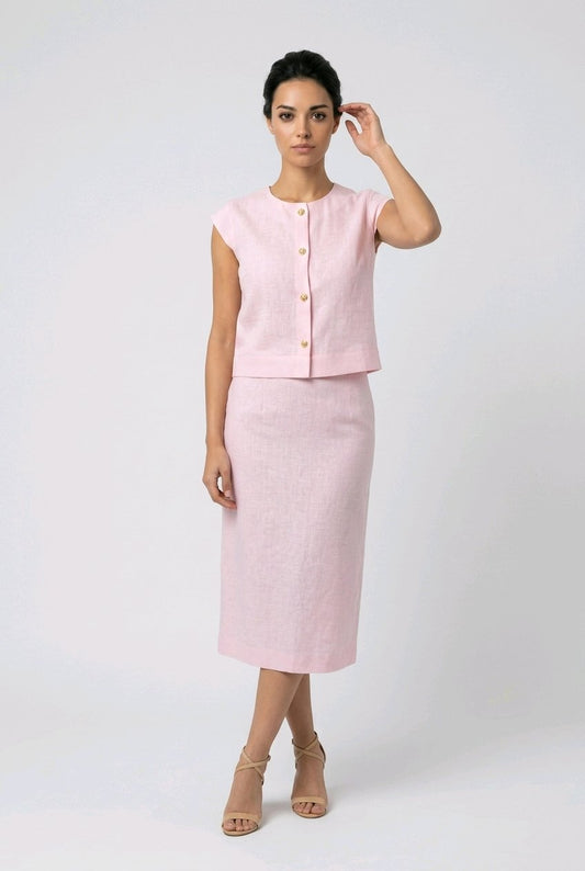 Pink Top and Skirt