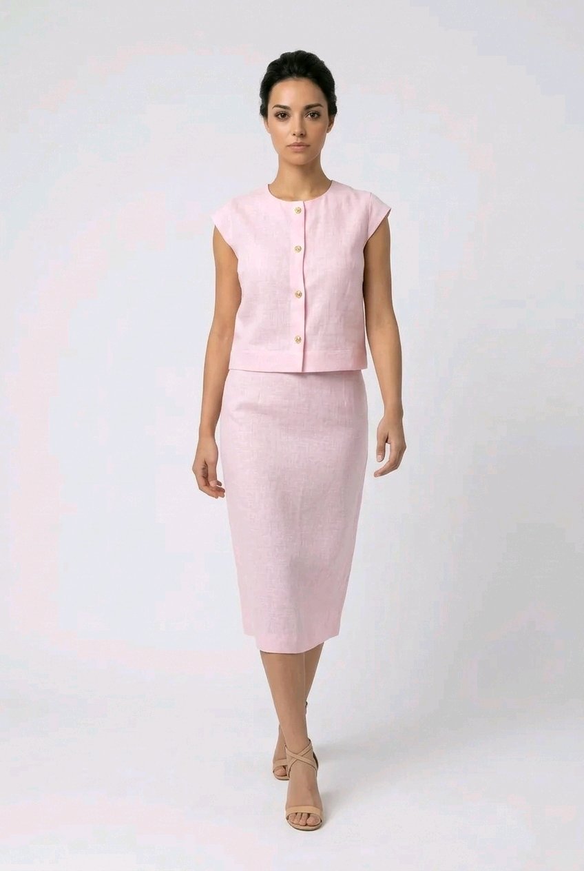 Pink Top and Skirt